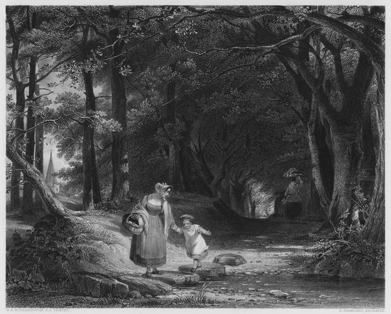 Stepping Stones, fra billedet i Vernon Gallery af William Frederick Witherington
