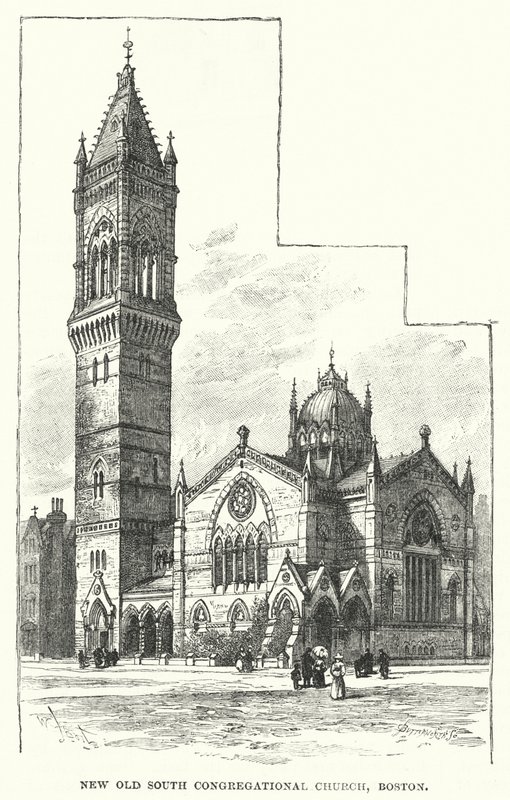 New Old South Congregational Church, Boston af William Henry James after Boot