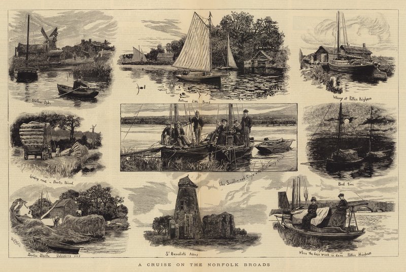 Et krydstogt på Norfolk Broads af William Lionel Wyllie