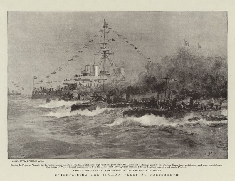 Underholdning af den italienske flåde i Portsmouth af William Lionel Wyllie