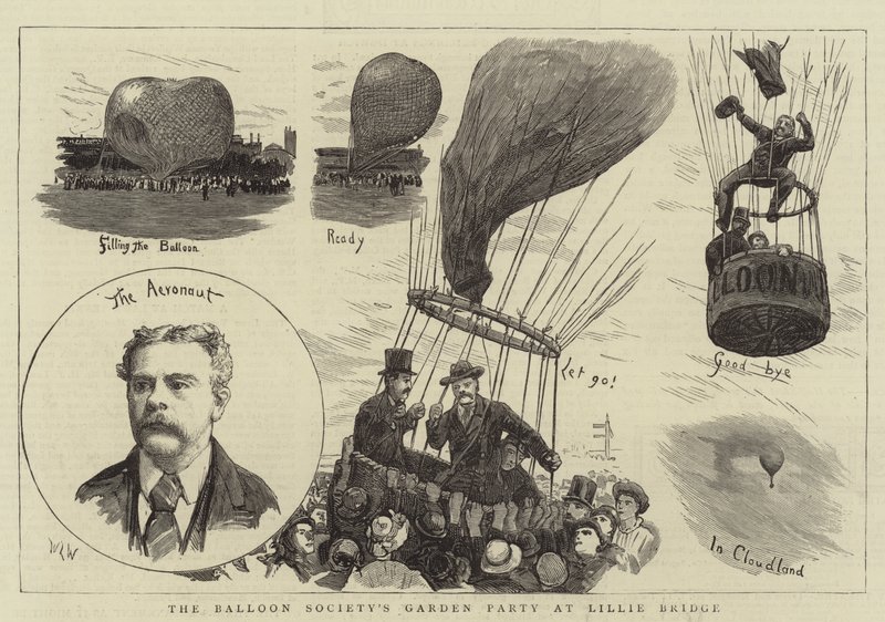 Ballonforeningens havefest på Lillie Bridge af William Lionel Wyllie