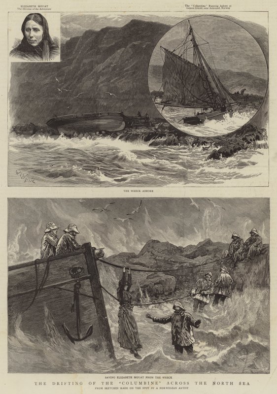 Akelejedriften over Nordsøen af William Lionel Wyllie