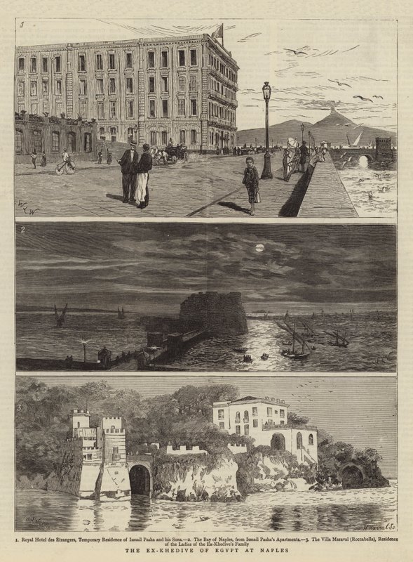 Ægyptens tidligere Khedive i Napoli af William Lionel Wyllie