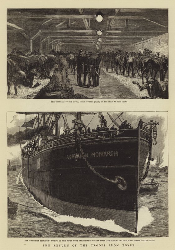Troppernes tilbagevenden fra Egypten af William Lionel Wyllie