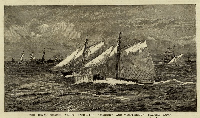 Royal Thames Yacht Race, Maggie og Buttercup slår ned af William Lionel Wyllie