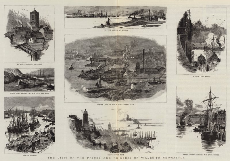Prinsen og Prinsessen af Wales besøg i Newcastle af William Lionel Wyllie