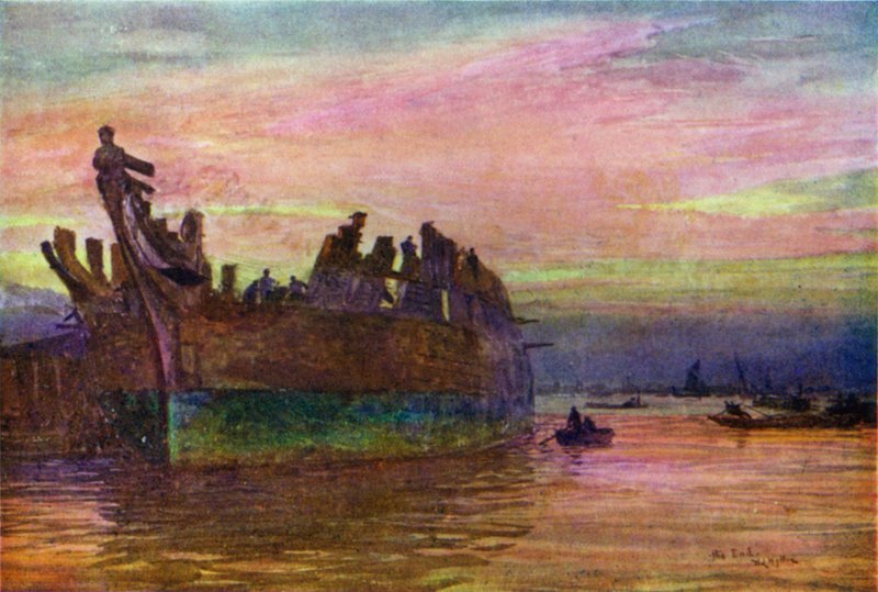 Slutningen på et gammelt krigsskib af William Lionel Wyllie