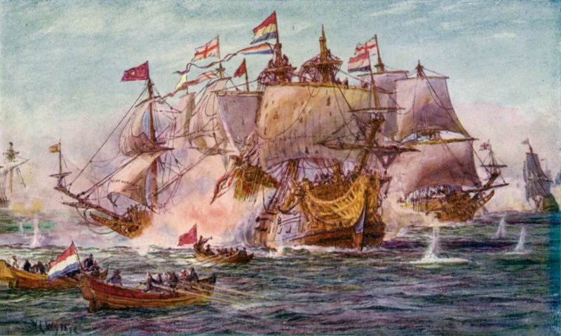 Blake og Tromp, periode af de hollandske krige af William Lionel Wyllie