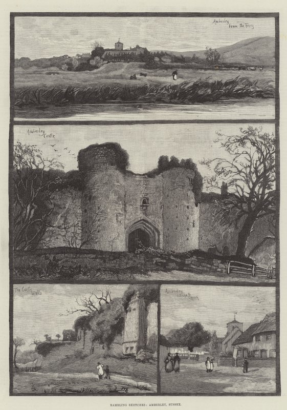 Vandrende skitser, Amberley, Sussex af William Rainey