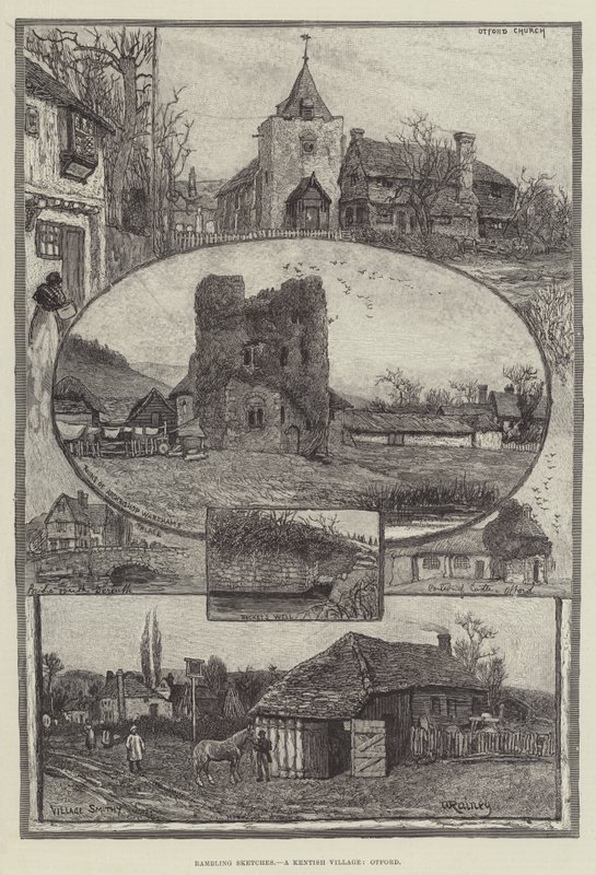 Rambling Sketches, en Kentish Village, Otford af William Rainey