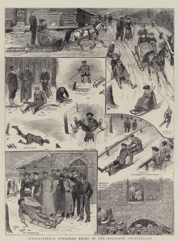 Internationale kælkeløb i Engadin, Schweiz af William Ralston