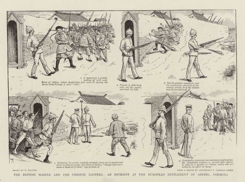 Den britiske marine og de kinesiske plyndrere, en hændelse i den europæiske bosættelse i Anping, Formosa af William Ralston