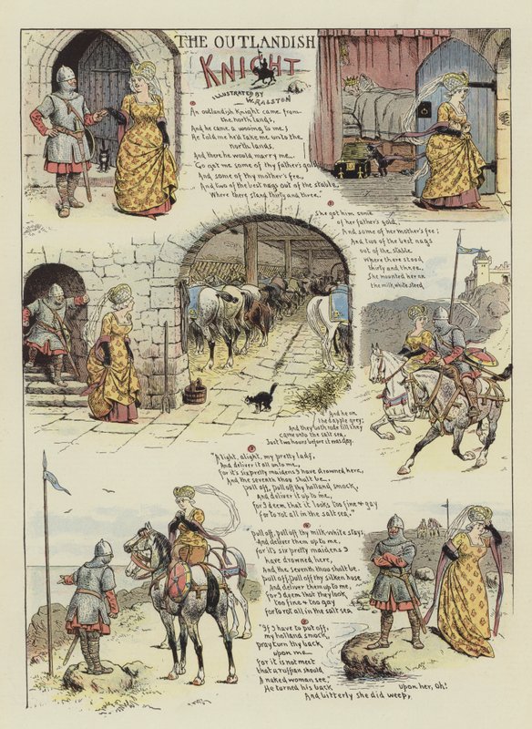 Den fremmedartede ridder (chromolitho) af William Ralston