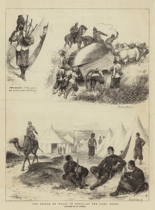 Prinsen af Wales i Indien, i lejren, Delhi af William Ralston