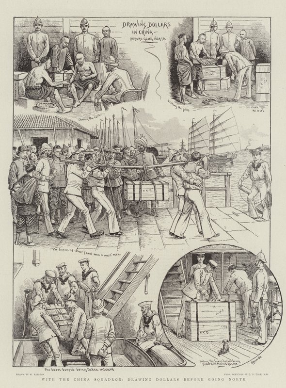 Med China Squadron, trækker dollars, før de går nordpå af William Ralston