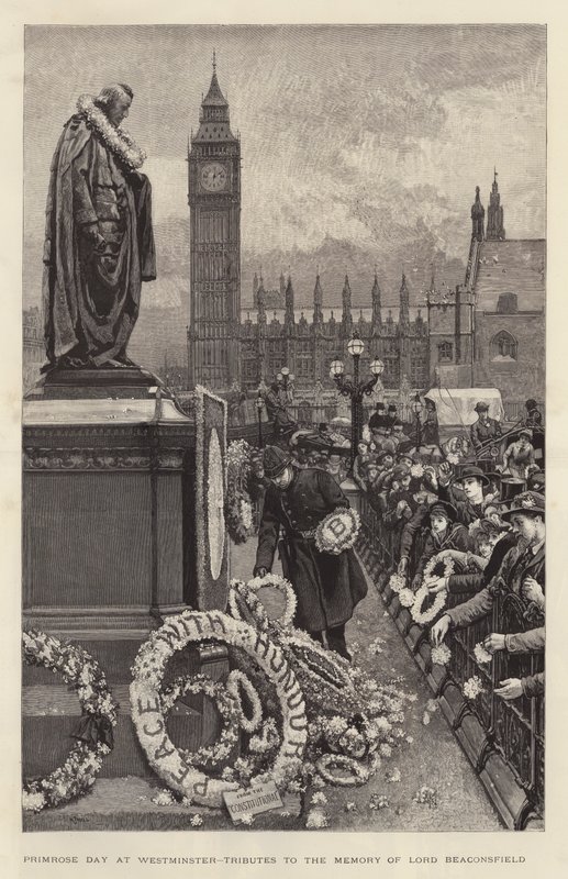 Primrose Day i Westminster, hyldest til minde om Lord Beaconsfield af William Small