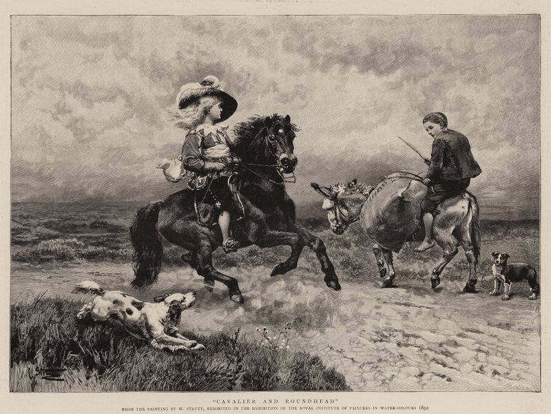 Cavalier og Roundhead af William Strutt