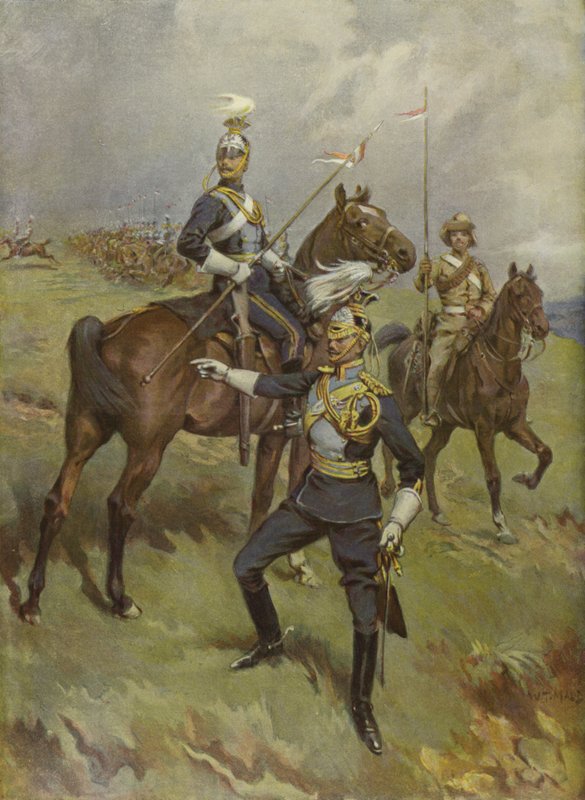 Britiske soldater fra den 21. (kejserinde af Indien) Lancers af William T. Maud