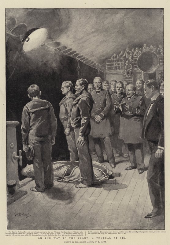 På vej til fronten, en begravelse til søs af William T. Maud