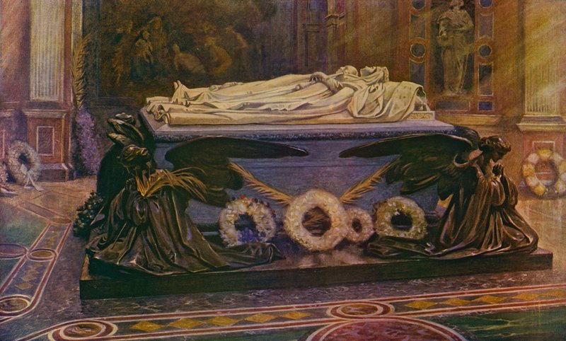 Dronning Victorias og prinsgemalens grave i det kongelige mausoleum i Frogmore af William T. Maud