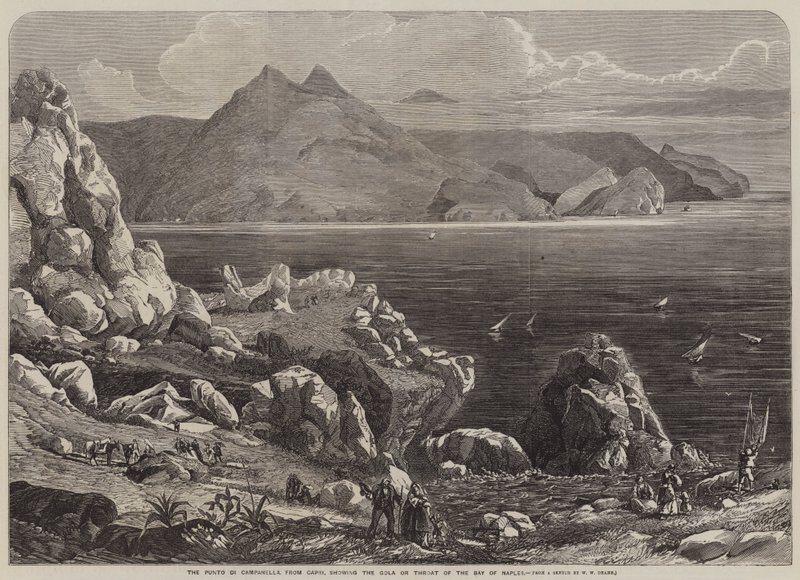 Punto di Campanella, fra Capri, der viser Gola eller halsen i Napoli-bugten af William Wood Deane