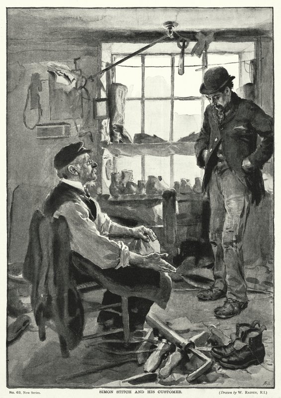Simon Stitch og hans kunde af William after Rainey