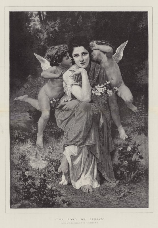 Forårets sang, i Paris-udstillingen af William Adolphe Bouguereau