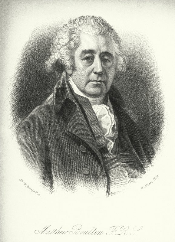 Matthew Boulton, FRS (gravering) af William (after) Beechey