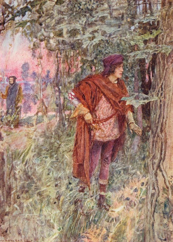 Shakespeares Romeo og Julie: Akt I, Scene I (farvelitografi) af William (after) Hatherell