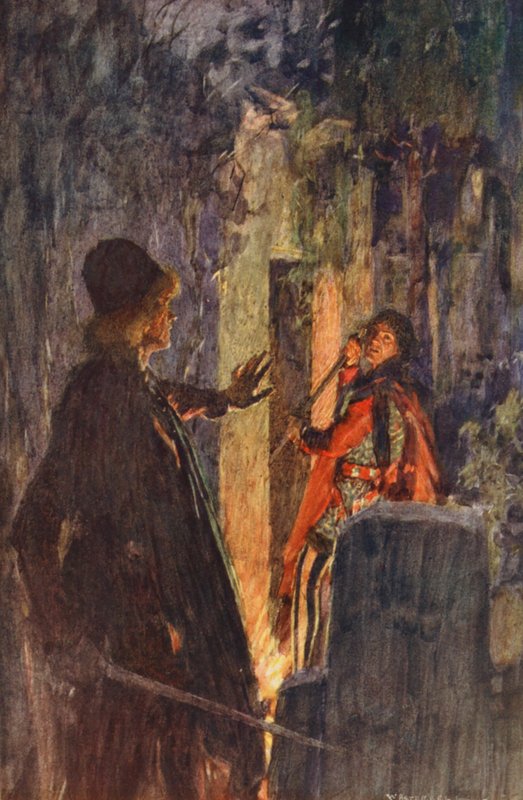 Shakespeares Romeo og Julie: Akt V, Scene III (farvelitografi) af William (after) Hatherell