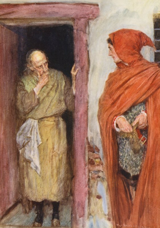 Shakespeares Romeo og Julie: Akt V, Scene I (farvelitografi) af William (after) Hatherell