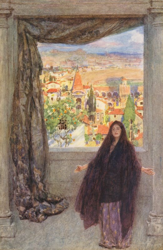 Shakespeares Romeo og Julie: Prolog (farvelitografi) af William (after) Hatherell