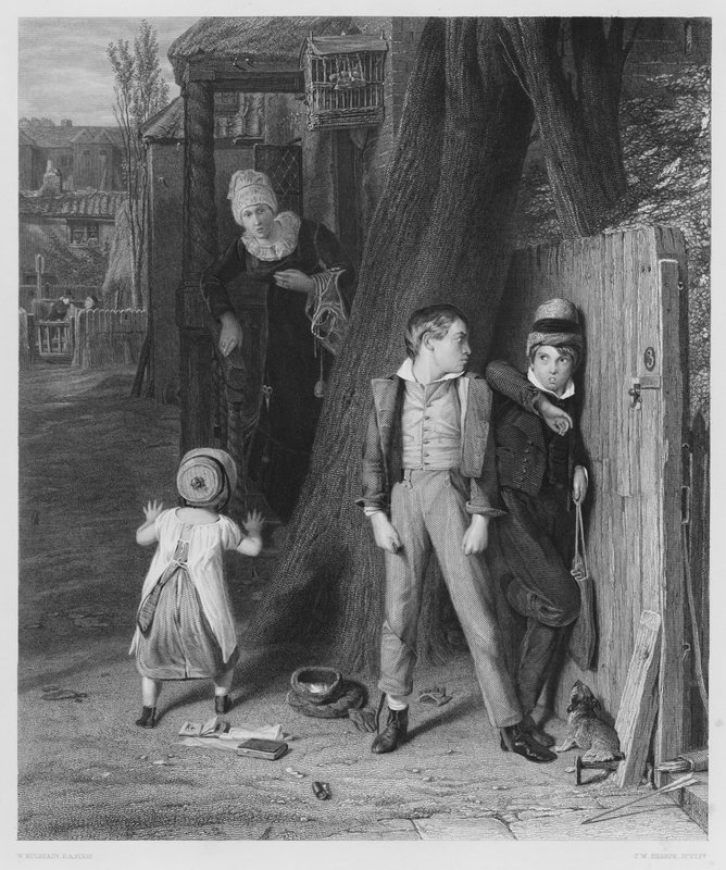 Ulven og Lammet, fra billedet i Den Kongelige Samling (stik) af William (after) Mulready