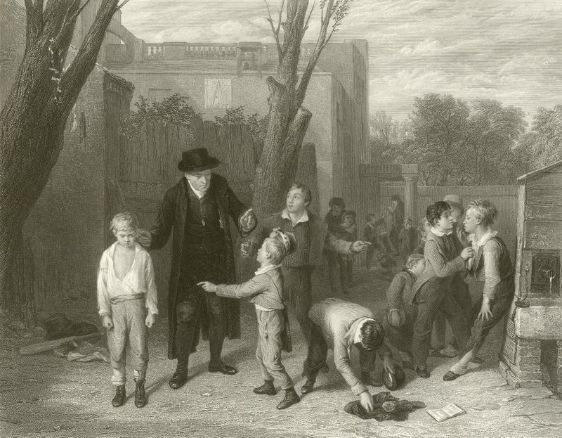 Kampen afbrudt (gravering) af William (after) Mulready