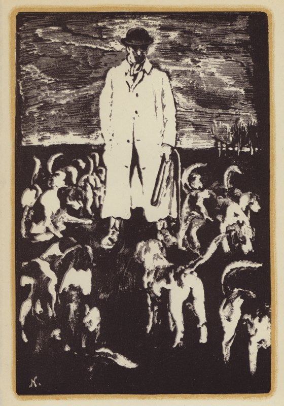 Illustration til Memoirs of a Fox-Hunting Man af Siegfried Sassoon (træsnit) af William (after) Nicholson