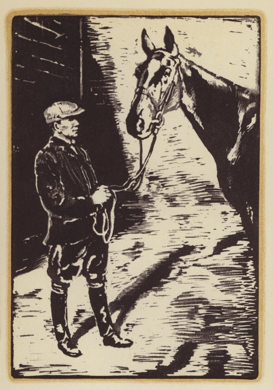 Illustration til Memoirs of a Fox-Hunting Man af Siegfried Sassoon (træsnit) af William (after) Nicholson