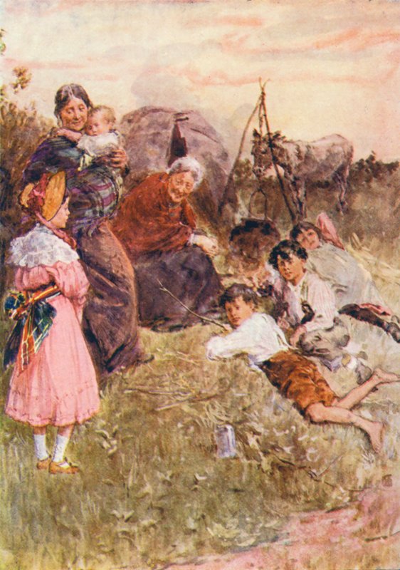 Illustration til Møllen på flossen af George Eliot (farvelitografi) af William (after) Rainey
