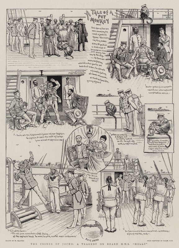 The Crimes of Jocko, en tragedie om bord på HMS "Holly" (gravering) af William (after) Ralston
