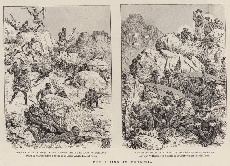 The Rising in Rhodesia (gravering) af William (after) Ralston