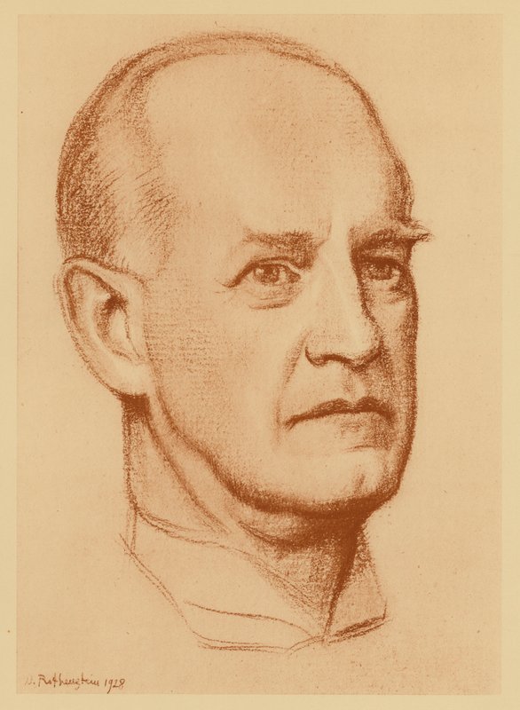 Portræt af John Galsworthy (litografi) af William (after) Rothenstein