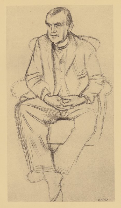 Portræt af Philip Wilson Steer (litografi) af William (after) Rothenstein