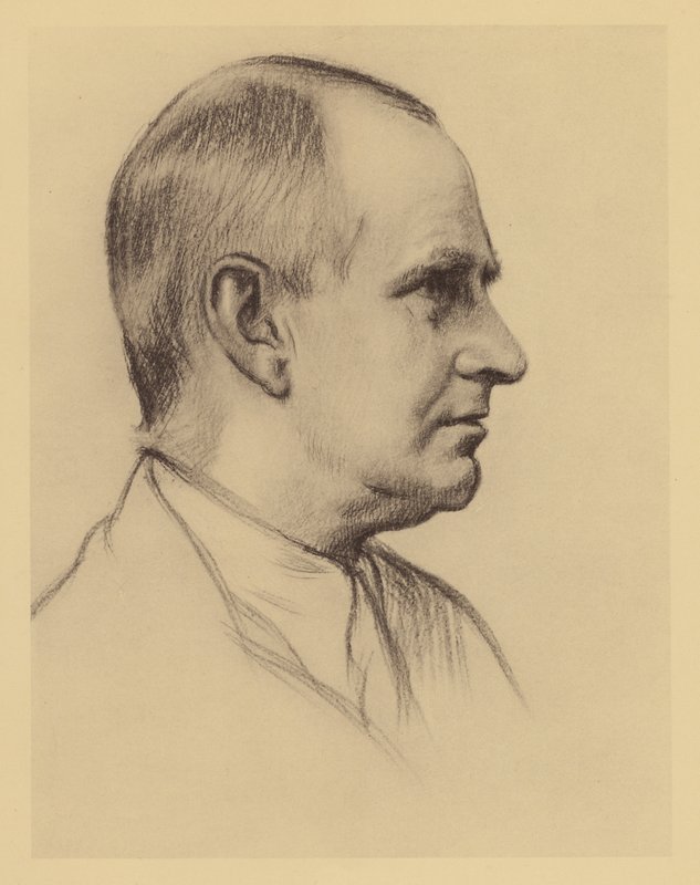 Portræt af professor A.S. Eddington (litho) af William (after) Rothenstein