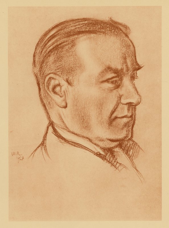 Portræt af Rt Hon Stanley Baldwin (litografi) af William (after) Rothenstein