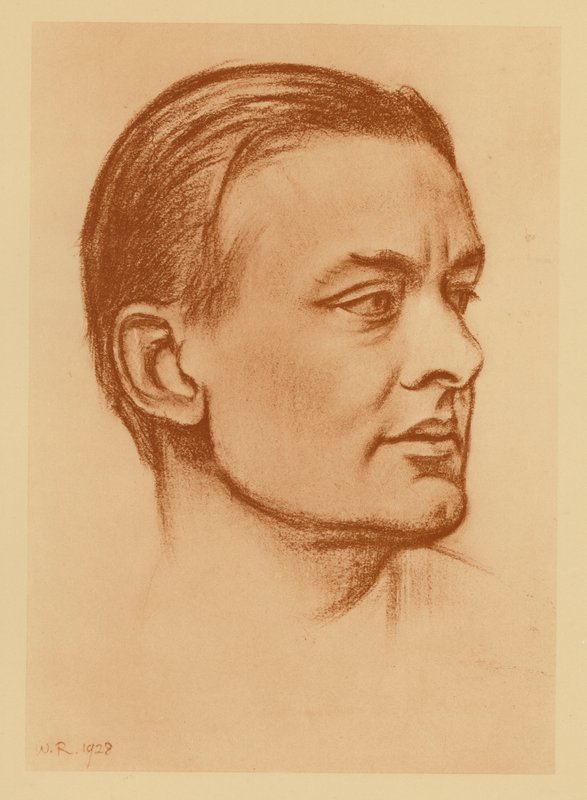 Portræt af T S Eliot (litografi) af William (after) Rothenstein