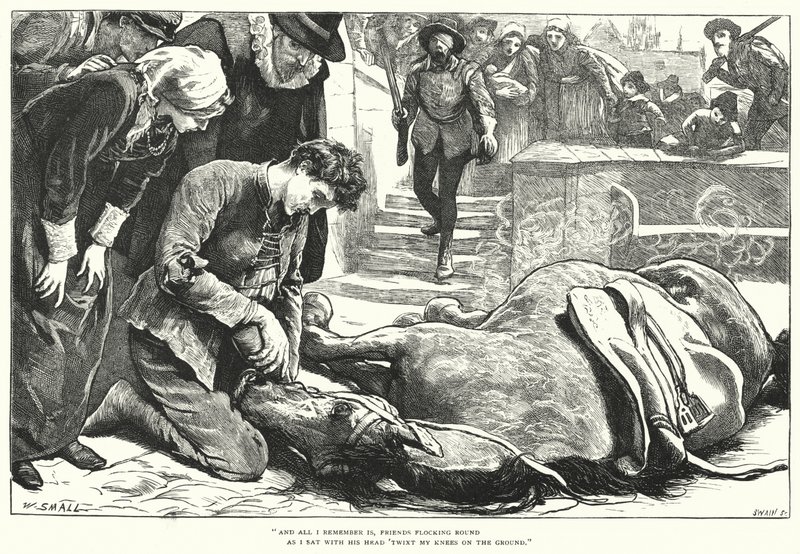 Hvordan de bragte den gode nyhed fra Gent til Aix (gravering) af William (after) Small