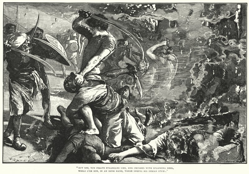 The Sack of Baltimore (gravering) af William (after) Small