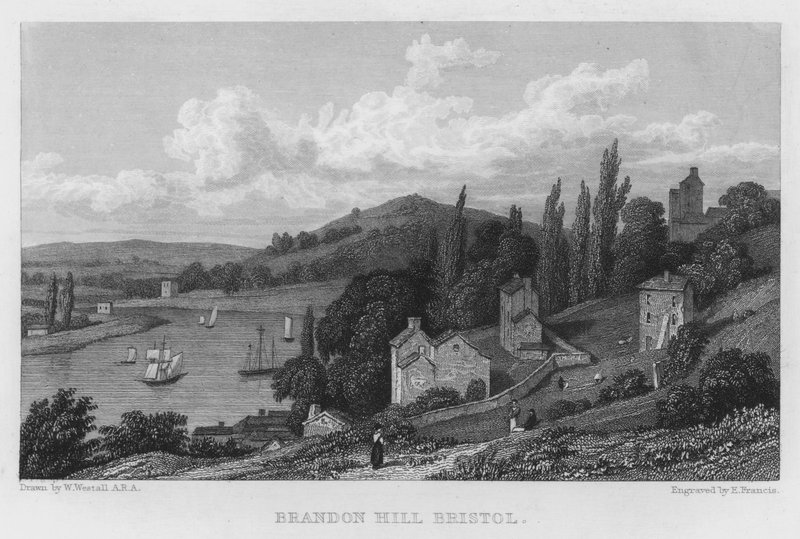 Brandon Hill, Bristol (gravering) af William (after) Westall