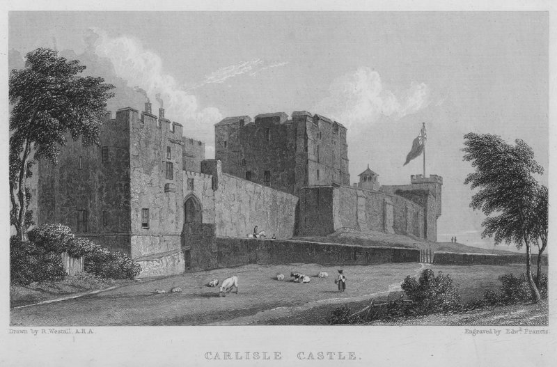 Carlisle Castle (gravering) af William (after) Westall