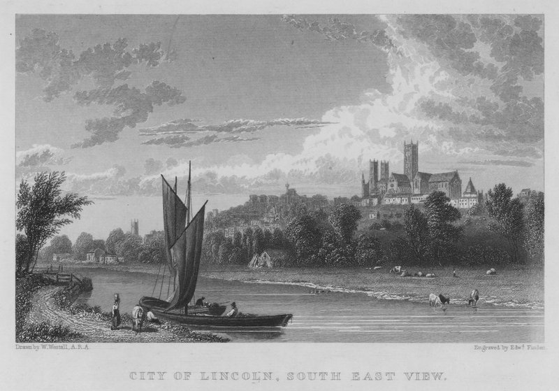 City of Lincoln, South East View (gravering) af William (after) Westall