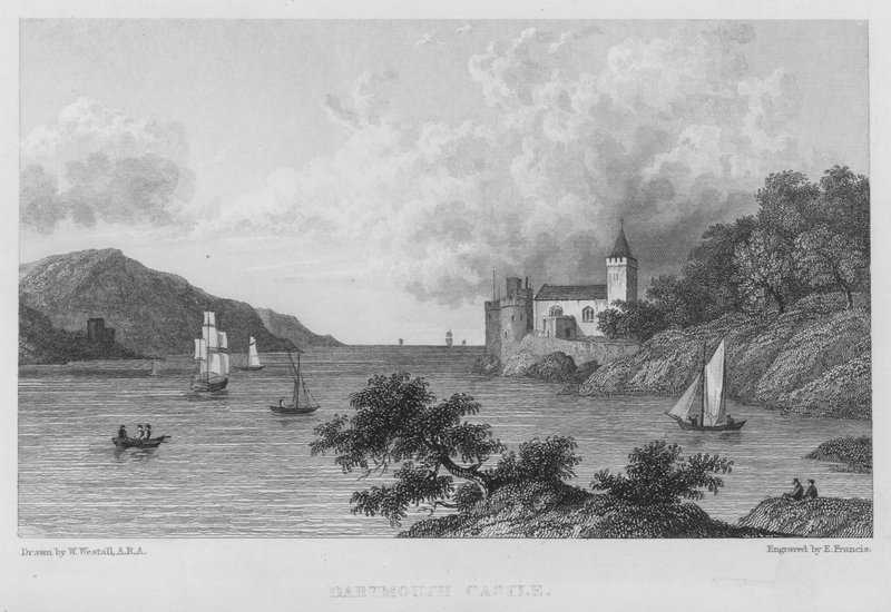 Dartmouth Castle (gravering) af William (after) Westall